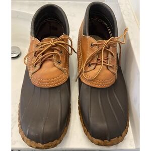 LL Bean‎ Vintage Bean Duck Boot Hunting Leather Shoes Made In USA Men's Size 10